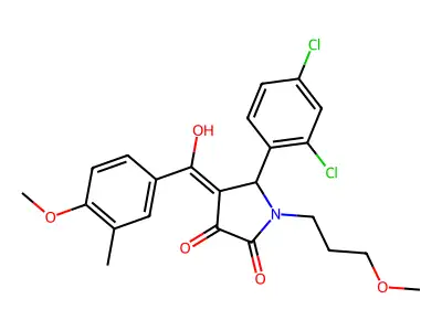 5-(2,4-dichlorophenyl)-3-hydroxy-4-(4-methoxy-3-methylbenzoyl)-1-(3-methoxypropyl)-2,5-dihydro-1H-pyrrol-2-one structure