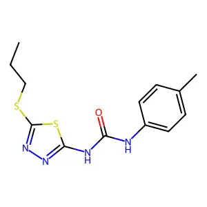 1-(5-Propylsulfanyl-[1,3,4]thiadiazol-2-yl)-3-p-tolyl-urea structure