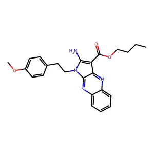 butyl 2-amino-1-[2-(4-methoxyphenyl)ethyl]-1H-pyrrolo[2,3-b]quinoxaline-3-carboxylate structure
