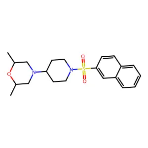 2,6-Dimethyl-4-[1-(2-naphthalenylsulfonyl)-4-piperidinyl]morpholine structure