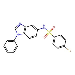 4-bromo-N-(1-phenyl-1H-benzimidazol-5-yl)benzenesulfonamide structure