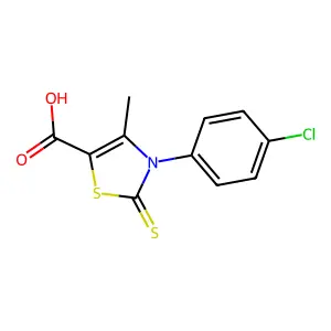 3-(4-Chlorophenyl)-4-methyl-2-thioxo-2,3-dihydro-1,3-thiazole-5-carboxylic acid structure