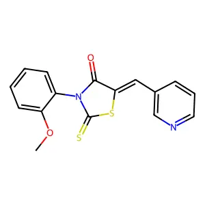 3-(2-Methoxyphenyl)-5-(3-pyridylmethylene)-2-thioxo-1,3-thiazolidin-4-one structure