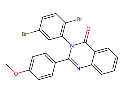 3-(2,5-Dibromophenyl)-2-(4-methoxyphenyl)quinazolin-4-one structure