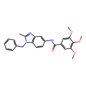 N-(1-benzyl-2-methylbenzimidazol-5-yl)-3,4,5-trimethoxybenzamide structure