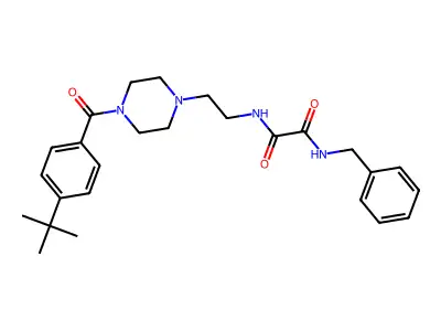 N'-benzyl-N-[2-[4-(4-tert-butylbenzoyl)piperazin-1-yl]ethyl]oxamide structure