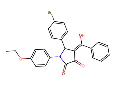 4-benzoyl-5-(4-bromophenyl)-1-(4-ethoxyphenyl)-3-hydroxy-1,5-dihydro-2H-pyrrol-2-one structure