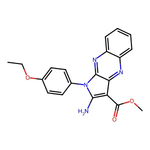 methyl 2-amino-1-(4-ethoxyphenyl)-1H-pyrrolo[2,3-b]quinoxaline-3-carboxylate structure