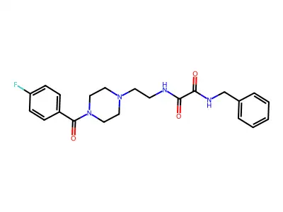 N-Benzyl-N'-{2-[4-(4-fluoro-benzoyl)-piperazin-1-yl]-ethyl}-oxalamide structure