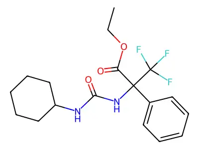 ethyl N-(cyclohexylcarbamoyl)-3,3,3-trifluoro-2-phenylalaninate structure