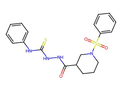 1-[[1-(Benzenesulfonyl)piperidine-3-carbonyl]amino]-3-phenylthiourea structure