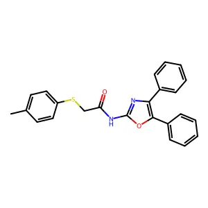 N-(4,5-diphenyl-1,3-oxazol-2-yl)-2-[(4-methylphenyl)sulfanyl]acetamide structure