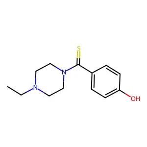 4-[(4-Ethyl-1-piperazinyl)carbonothioyl]phenol structure
