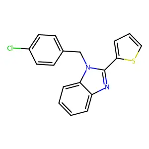 1-(4-chlorobenzyl)-2-(thiophen-2-yl)-1H-benzo[d]imidazole structure