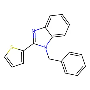 1-Benzyl-2-thiophen-2-ylbenzimidazole structure
