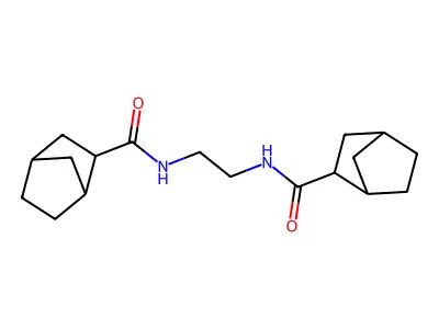 N,N'-ethane-1,2-diylbisbicyclo[2.2.1]heptane-2-carboxamide structure