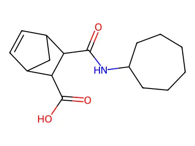 2-(Cycloheptylcarbamoyl)bicyclo[2.2.1]hept-5-ene-3-carboxylic acid structure