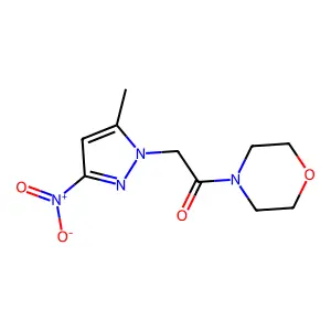 4-({3-nitro-5-methyl-1H-pyrazol-1-yl}acetyl)morpholine structure