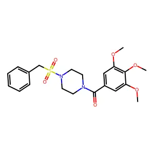 (4-Benzylsulfonylpiperazin-1-yl)-(3,4,5-trimethoxyphenyl)methanone structure