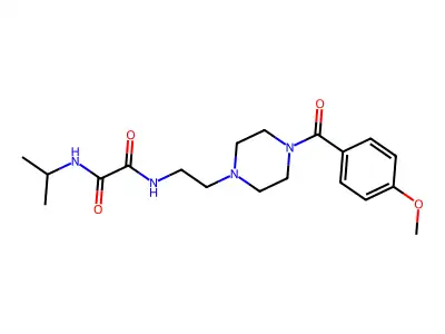 N-[2-[4-(4-methoxybenzoyl)piperazin-1-yl]ethyl]-N'-propan-2-yloxamide structure