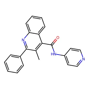 3-methyl-2-phenyl-N-pyridin-4-ylquinoline-4-carboxamide structure