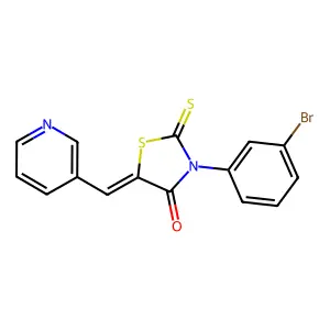3-(3-Bromophenyl)-5-(3-pyridylmethylene)-2-thioxo-1,3-thiazolidin-4-one structure
