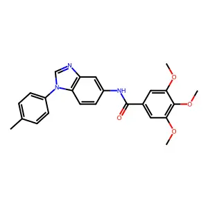 3,4,5-trimethoxy-N-[1-(4-methylphenyl)benzimidazol-5-yl]benzamide structure