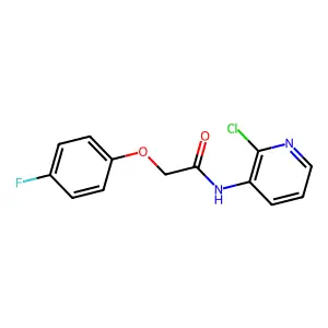 N-(2-chloro-3-pyridinyl)-2-(4-fluorophenoxy)acetamide structure