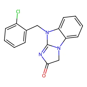 9-(2-chlorobenzyl)-3H-imidazo[1,2-a]benzimidazol-2(9H)-one structure