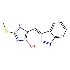 5-(1H-Indol-3-ylmethylene)-2-methylsulfanyl-3,5-dihydro-imidazol-4-one structure