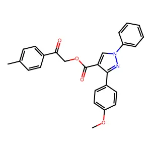 2-Oxo-2-(p-tolyl)ethyl 3-(4-methoxyphenyl)-1-phenyl-1H-pyrazole-4-carboxylate structure