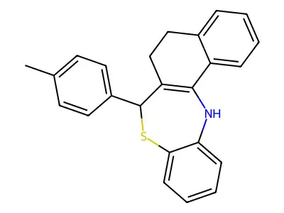 7-(4-Methylphenyl)-5,6,7,13-tetrahydronaphtho[2,1-c][1,5]benzothiazepine structure