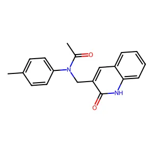 N-(2-Hydroxy-quinolin-3-ylmethyl)-N-p-tolyl-acetamide structure