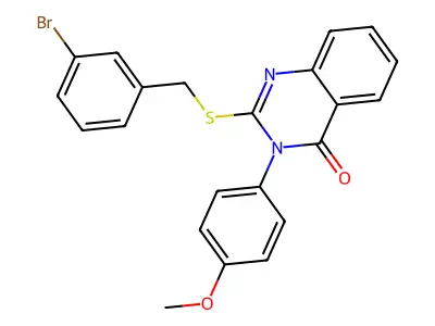 2-((3-Bromobenzyl)thio)-3-(4-methoxyphenyl)-4(3H)-quinazolinone structure