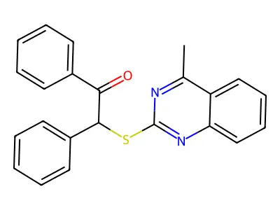 2-[(4-Methylquinazolin-2-yl)sulfanyl]-1,2-diphenylethanone structure