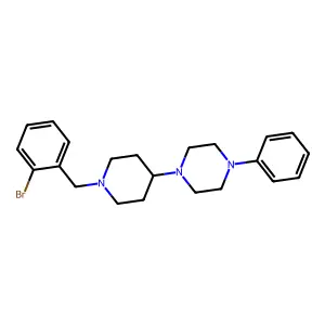 1-[1-[(2-Bromophenyl)methyl]piperidin-4-yl]-4-phenylpiperazine structure