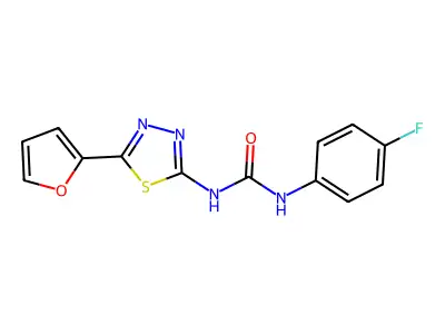1-(4-Fluorophenyl)-3-[5-(furan-2-yl)-1,3,4-thiadiazol-2-yl]urea structure