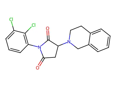 1-(2,3-dichlorophenyl)-3-(3,4-dihydroisoquinolin-2(1H)-yl)pyrrolidine-2,5-dione structure