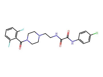 N'-(4-chlorophenyl)-N-[2-[4-(2,6-difluorobenzoyl)piperazin-1-yl]ethyl]oxamide structure
