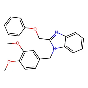 1-(3,4-dimethoxybenzyl)-2-(phenoxymethyl)-1H-benzo[d]imidazole structure