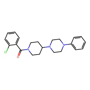 (2-Chlorophenyl)-[4-(4-phenylpiperazin-1-yl)piperidin-1-yl]methanone structure