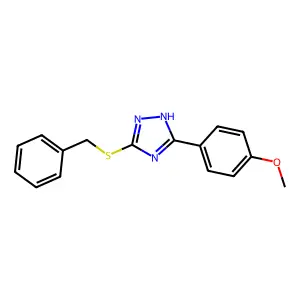 3-(benzylthio)-5-(4-methoxyphenyl)-4H-1,2,4-triazole structure
