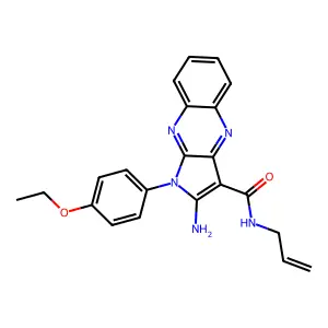 2-amino-1-(4-ethoxyphenyl)-N-(prop-2-en-1-yl)-1H-pyrrolo[2,3-b]quinoxaline-3-carboxamide structure