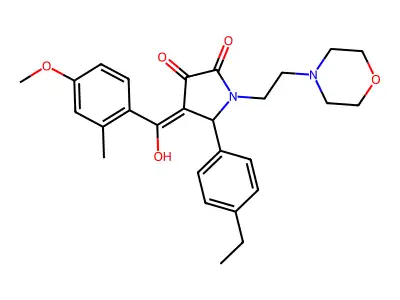5-(4-ethylphenyl)-3-hydroxy-4-(4-methoxy-2-methylbenzoyl)-1-[2-(morpholin-4-yl)ethyl]-2,5-dihydro-1H-pyrrol-2-one structure