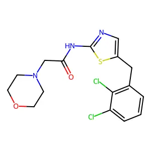 N-[5-(2,3-Dichloro-benzyl)-thiazol-2-yl]-2-morpholin-4-yl-acetamide structure