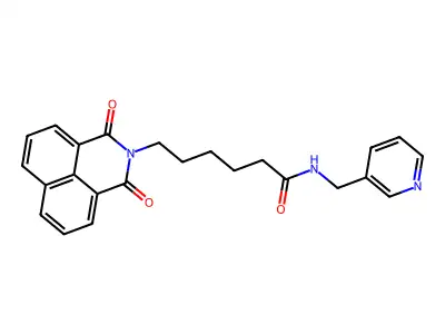 6-(1,3-dioxo-1H-benzo[de]isoquinolin-2(3H)-yl)-N-(pyridin-3-ylmethyl)hexanamide structure