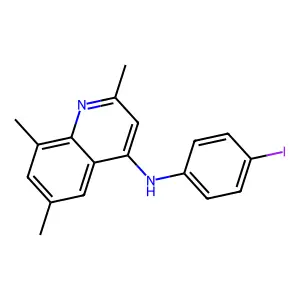 N-(4-iodophenyl)-2,6,8-trimethylquinolin-4-amine structure