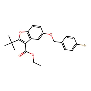 Ethyl 5-[(4-bromophenyl)methoxy]-2-tert-butyl-1-benzofuran-3-carboxylate structure