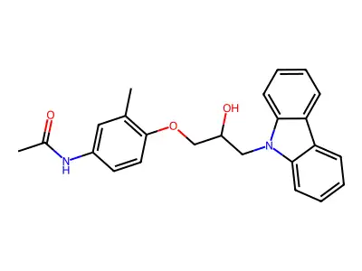 N-[4-(3-carbazol-9-yl-2-hydroxypropoxy)-3-methylphenyl]acetamide structure