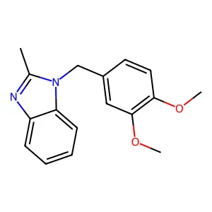1-(3,4-dimethoxybenzyl)-2-methyl-1H-benzimidazole structure